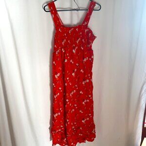 Isabel Maternity Smocked Empire Waist Tank Maxi Dress